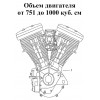 Объем oт 751 до 1000 куб. см