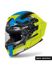 Шлем интеграл Airoh GP550 S CHALLENGE BLUE YELLOW MATT