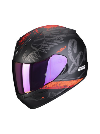 Мотошлем интеграл SCORPION EXO-390 IGHOST Черно-оранжевый