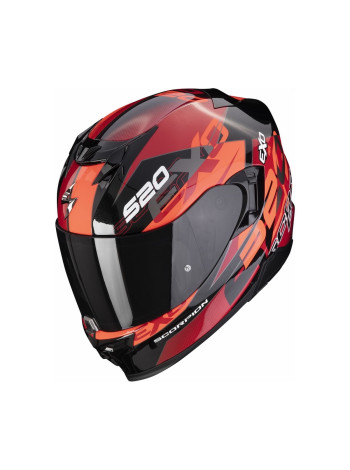 Мотошлем интеграл Scorpion EXO-520 EVO AIR COVER Красно-оранжевый