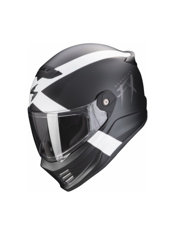 Мотошлем стритфайтер Scorpion Exo COVERT-FX GALLUS Черно-белый