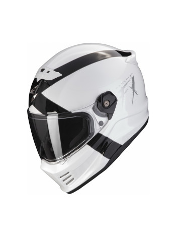 Мотошлем стритфайтер Scorpion Exo COVERT-FX GALLUS Бело-черный