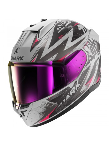 Мотошлем Shark D-SKWAL 3 BLAST-R MAT Silver/Violet/Black