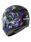 Мотошлем Shark RIDILL 2 RAGING BEAST Mat Black/Violet/Green