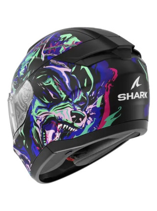 Шлем Shark RIDILL 2 RAGING BEAST Mat Black/Violet/Green