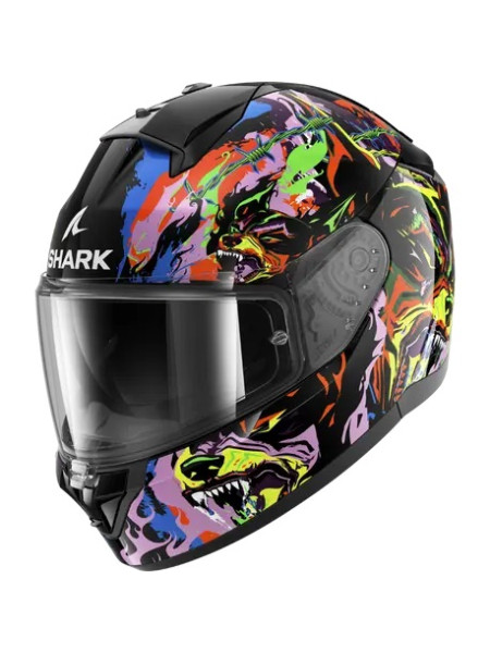 Шлем Shark RIDILL 2 RAGING BEAST Black/Violet/Yellow