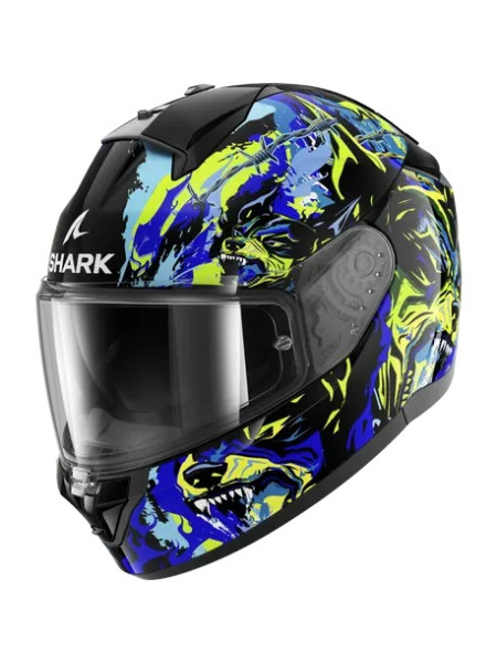 Шлем Shark RIDILL 2 RAGING BEAST Black/Blue/Green