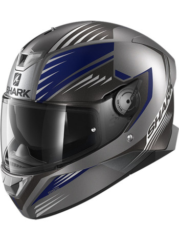Мотошлем Shark SKWAL-2 HALLDER Mat Grey/Blue