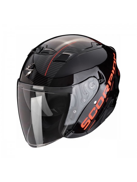 Шлем открытый Scorpion EXO-230 QR ЧЕРНЫЙ/КРАСНЫЙ