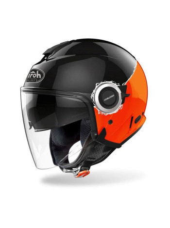 Открытый шлем Airoh Helios FLUO BLACK ORANGE GLOSS