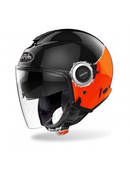 Открытый шлем Airoh Helios FLUO BLACK ORANGE GLOSS