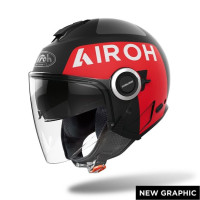 Открытый шлем AIROH HELIOS UP BLACK MATT