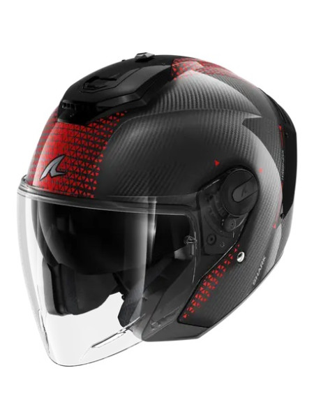Шлем SHARK RS JET CARBON IKONIK Black/Red/Chrome