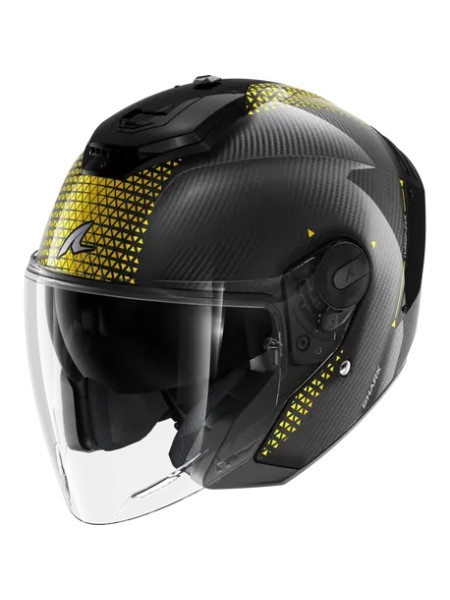 Шлем SHARK RS JET CARBON IKONIK Black/Silver/Yellow