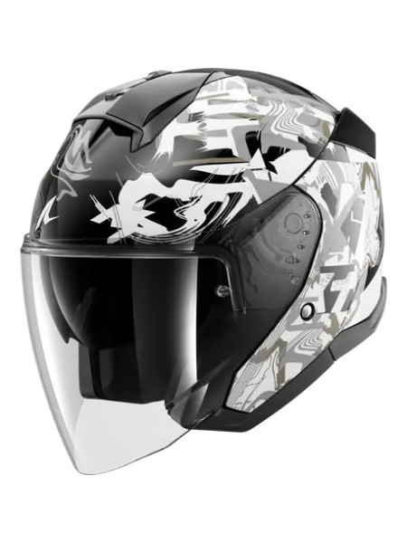 Шлем SHARK SKWAL JET PRANZ Black/White/Gold