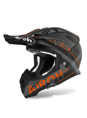 Кроссовый мотошлем Airoh Aviator Ace Amaze Оранжево-черный