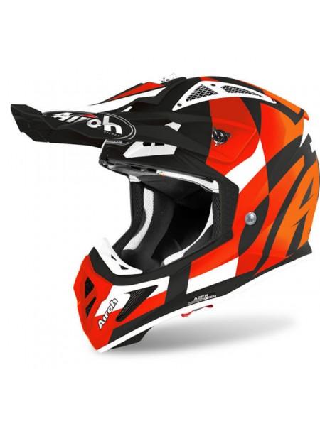 Кроссовый мотошлем Airoh Aviator Ace Trick Orange Matt