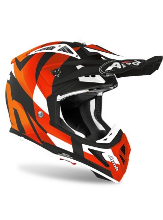 Кроссовый мотошлем Airoh Aviator Ace Trick Orange Matt
