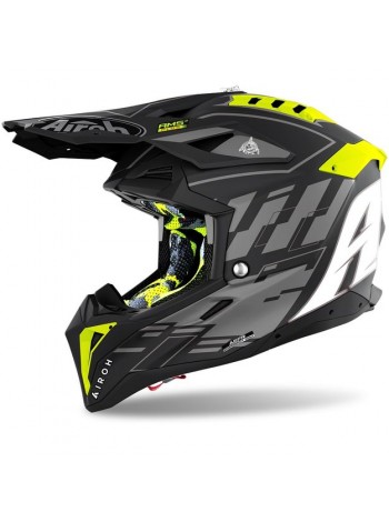 Кроссовый мотошлем Airoh Aviator 3 Rampage Black Matt