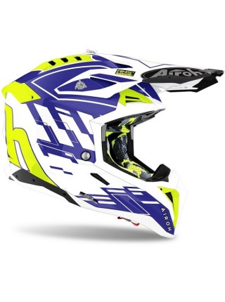 Кроссовый шлем Airoh Aviator 3 Rampage Blue Gloss