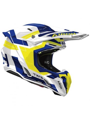 Внедорожный мотошлем Airoh Twist 3 Dynasty Blue-Yellow Gloss