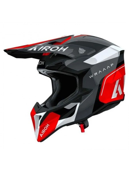 Внедорожный шлем Airoh Wraaаp CONQUER Red Gloss