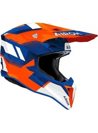 Внедорожный шлем Airoh Wraaаp VISION Orange/Blue Gloss
