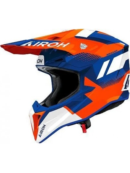 Внедорожный шлем Airoh Wraaаp VISION Orange/Blue Gloss