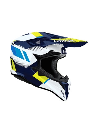Внедорожный шлем Airoh Wraaаp VISION Yellow/Blue Gloss