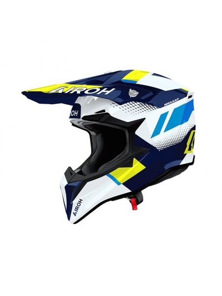 Внедорожный шлем Airoh Wraaаp VISION Yellow/Blue Gloss