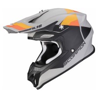 Шлем кроссовый Scorpion EXO VX-16 EVO AIR SPECTRUM Серо-оранжевый