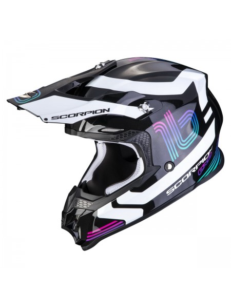 Шлем кроссовый Scorpion EXO VX-16 EVO AIR TUB Черно-белый