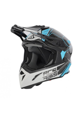 Кроссовый шлем Acerbis STEEL CARBON White/Azure