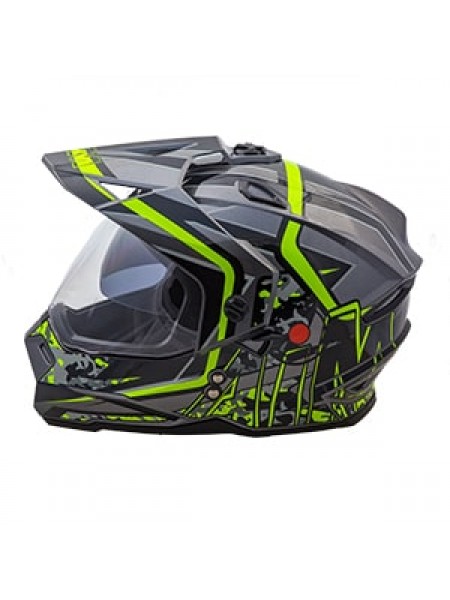 Мотошлем кроссовый AiM JK802S Yellow/Grey/Black