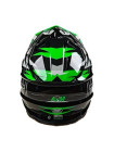 Кроссовый мотошлем AiM JK803S Green/Black
