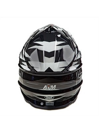 Мотошлем кроссовый AiM JK803S White/Black