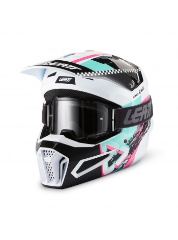 Шлем кроссовый Leatt Moto 3.5 2027 Бело-розовый