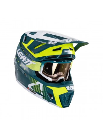 Шлем для мотокросса Leatt 7.5 + очки Velocity 4.5 Acid Fuel 2024