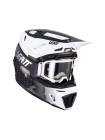Шлем для мотокросса Leatt 8.5 + очки Velocity 5.5 Black/White 2024