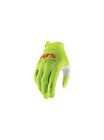 Перчатки 100% ITrack Black Fluo Yellow