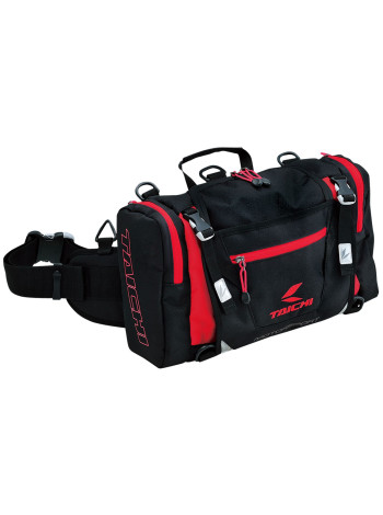 На бедро мотосумка Taichi HIP BAG (L) Black/Red