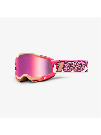Маска кроссовая 100% Accuri 2 Goggle Donut / Mirror Pink Lens