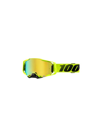 Маска кроссовая 100% Armega Goggle Citrus / Mirror Gold Lens