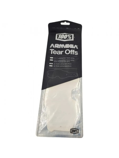 Линзы отрывные 100% Armega Standart Tear Offs 20шт