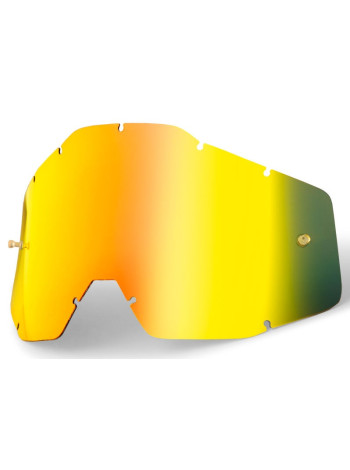 Линза зеркальная для мото масок 100% Racecraft/Accuri/Strata Anti-Fog Mirror Gold