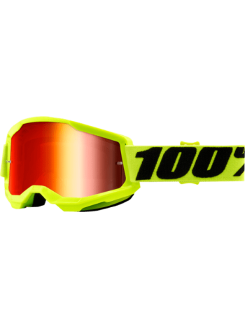 Маска 100% Strata 2 Goggle Yellow / Mirror Red Lens