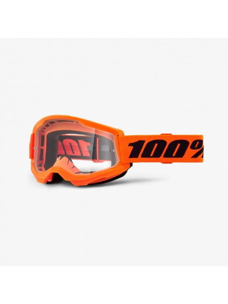 Маска 100% Strata 2 Neon Orange / Clear