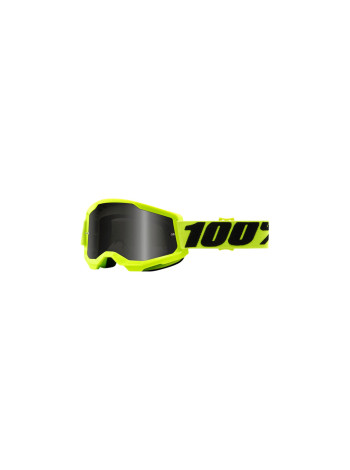 Маска кроссовая 100% Strata 2 Sand Goggle Fluo Yellow / Smoke Lens