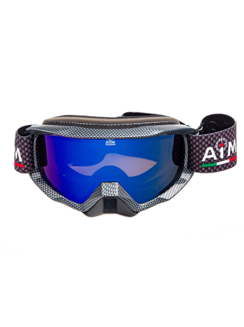 Маска снегоходная с двойной линзой AiM (PRO) Carbon Glossy