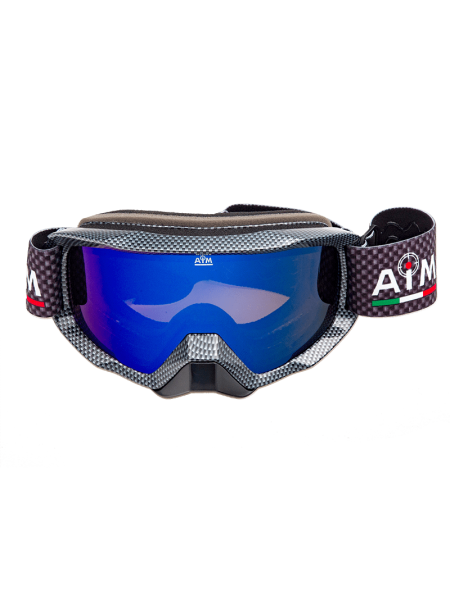 Очки снегоходные с двойной линзой AiM (PRO) Carbon Glossy